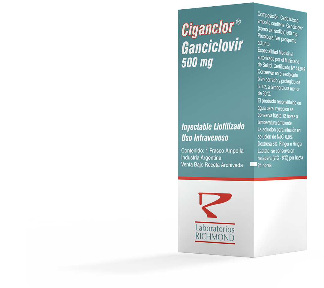Ciganclor Ganciclovir 500 mg de Laboratorios Richmond