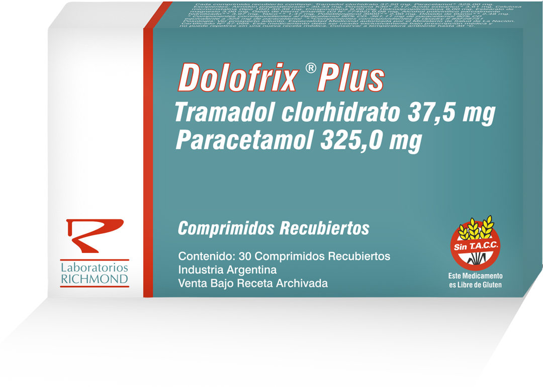 Dolofrix Plus Tramadol Clorhidrato 37.50 mg. Paracetamol 325 mg. de Laboratorios Richmond