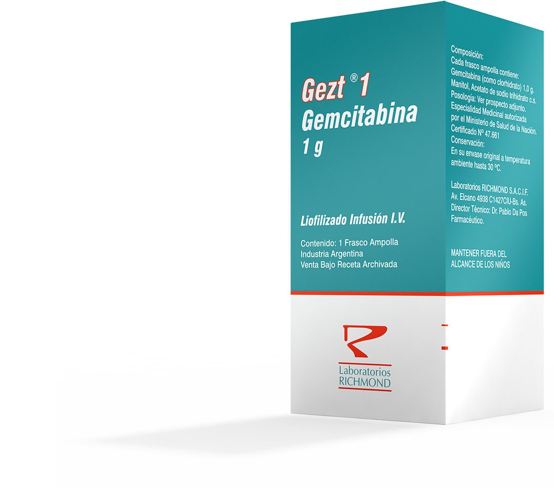 Gezt Gemcitabina 200-1000 mg de Laboratorios Richmond
