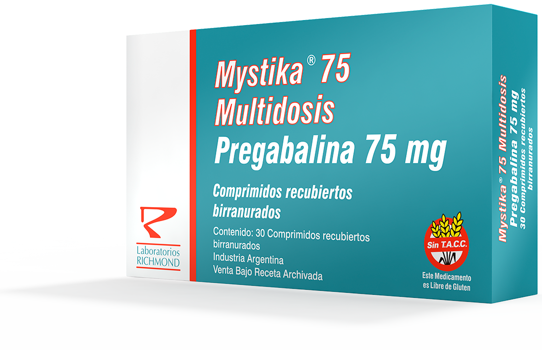 Mystika Pregabalina 75-150 mg de Laboratorios Richmond