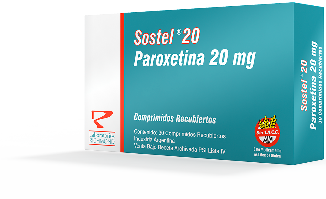 Sostel Paroxetina 20 mg de Laboratorios Richmond