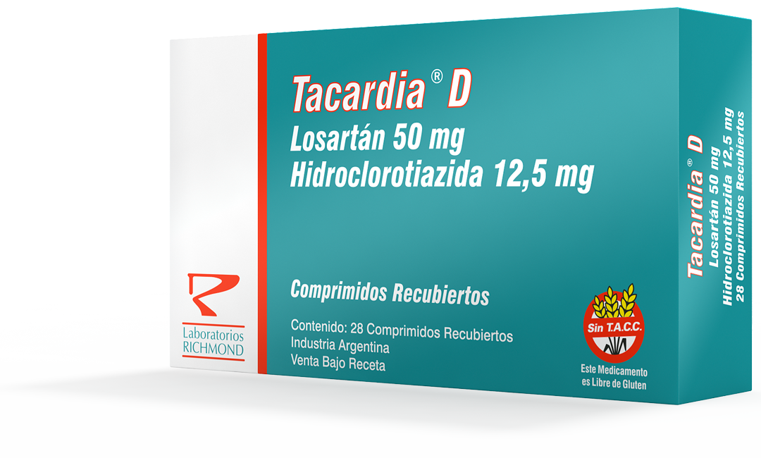 Tacardia D Losartan 50 mg + Hydrochlorothiazide 12,5 mg de Laboratorios Richmond