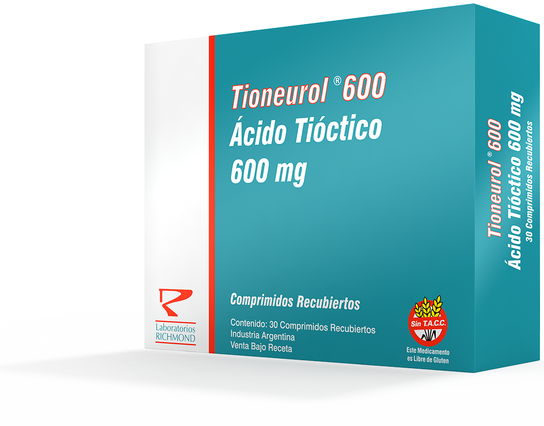 Tioneurol Ácido Tióctico 600 mg de Laboratorios Richmond