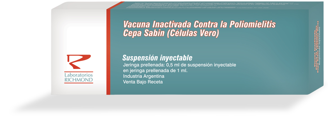 Vacuna inactivada contra la poliomielitis Cepa Sabin (Células Vero) Poliovirus Tipo I, II y III cepa Sabin (suspensión inyectable) de Laboratorios Richmond