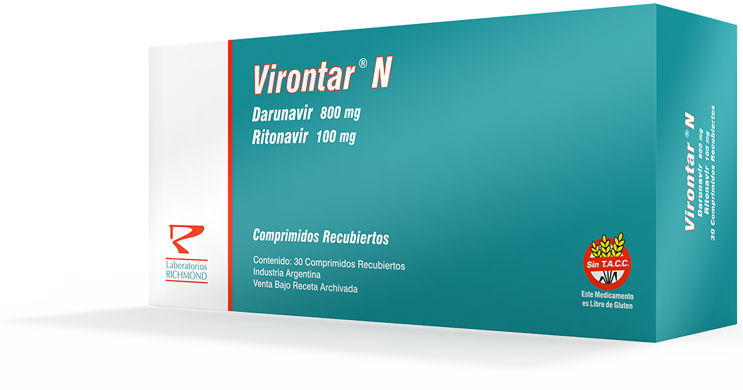Virontar N Darunavir 800 mg + Ritonavir 100 mg de Laboratorios Richmond