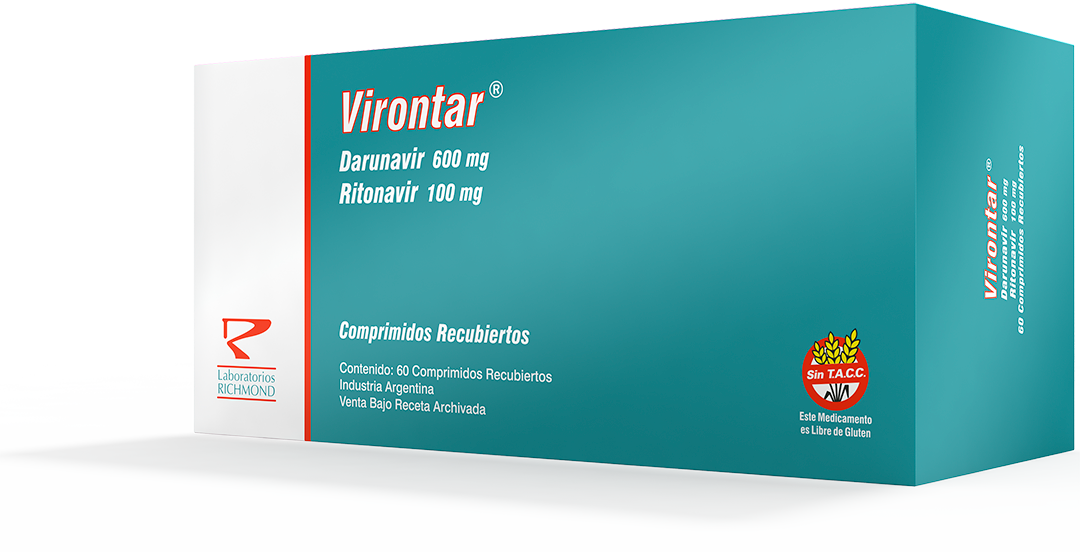 Virontar Darunavir 600 mg + Ritonavir 100 mg de Laboratorios Richmond