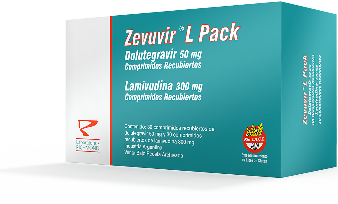 Zevuvir L Pack Dolutegravir 50 mg / Lamivudina 300 mg de Laboratorios Richmond