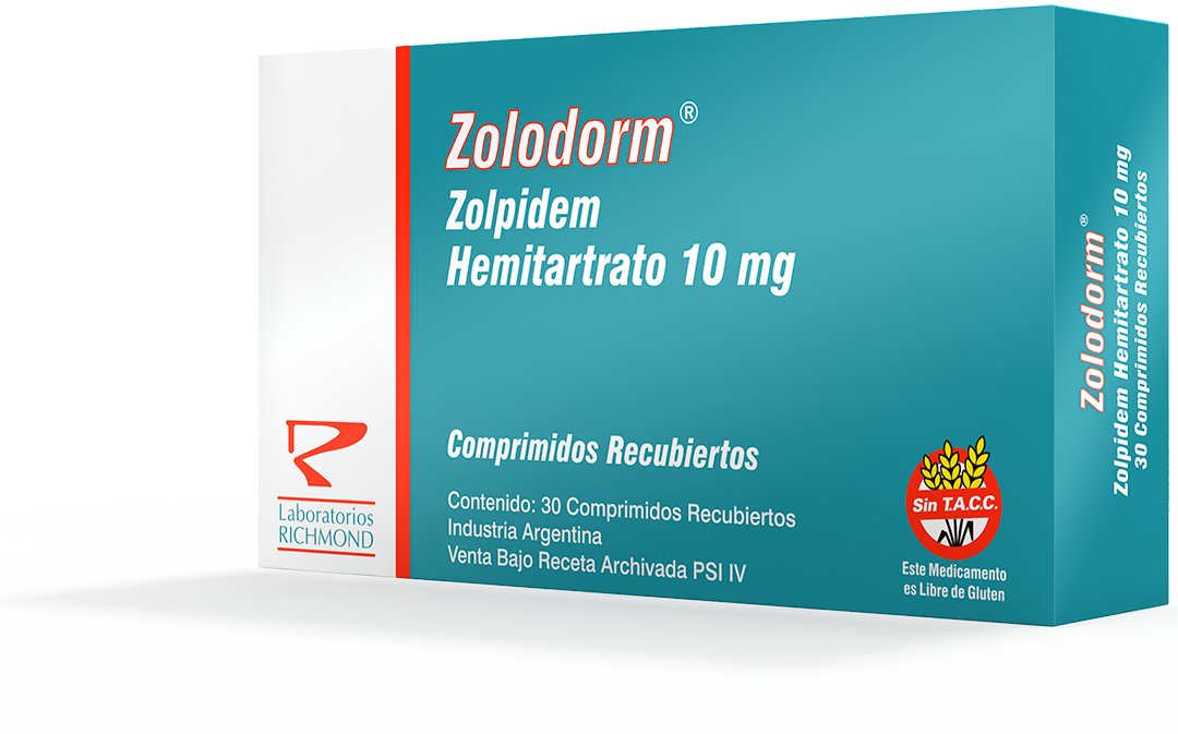 Zolodorm Zolpidem Hemitartrato 10 mg de Laboratorios Richmond