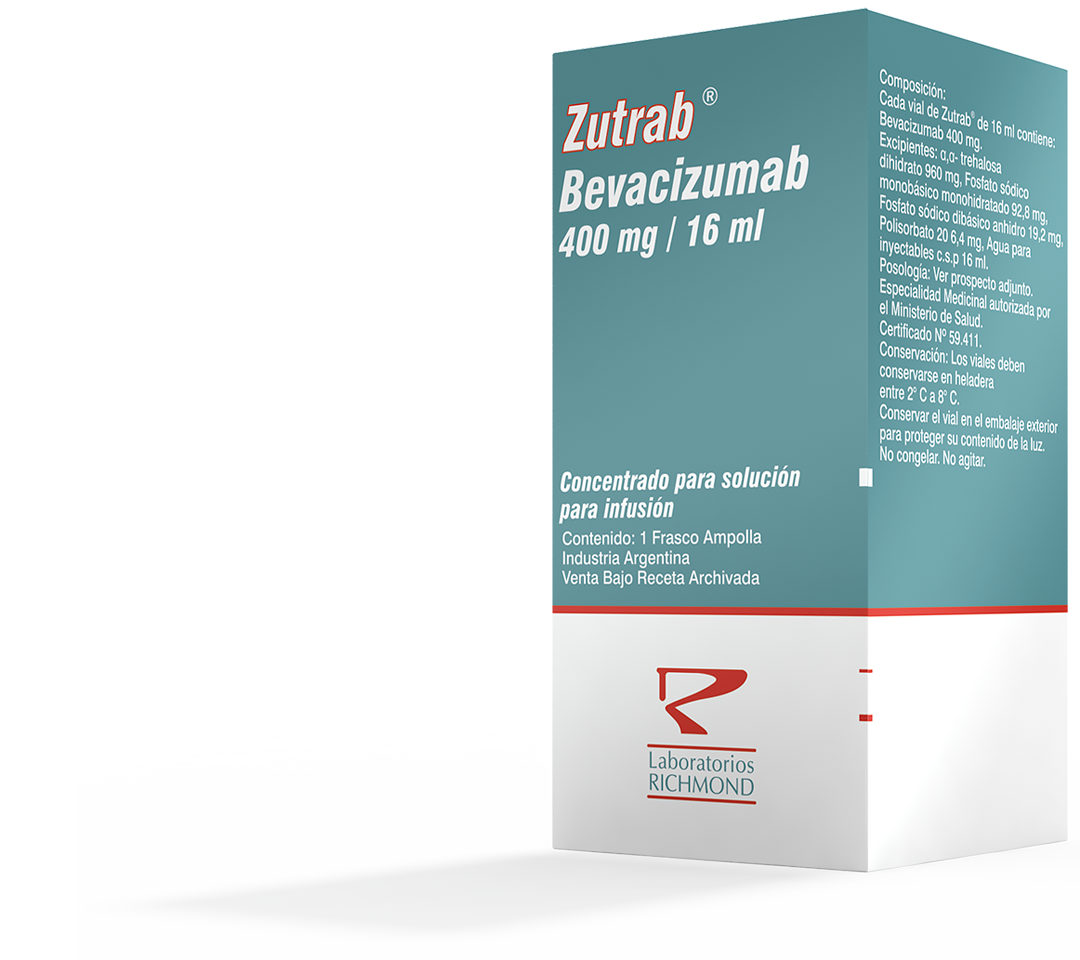 Zutrab Bevacizumab 100 mg/4 ml - 400 mg/16 ml de Laboratorios Richmond